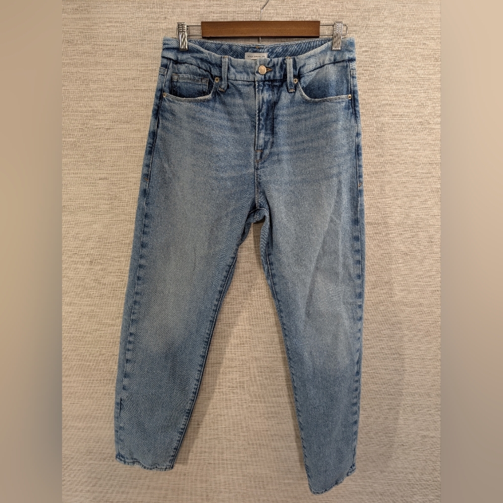 Good American Light Blue Boyfriend Jeans